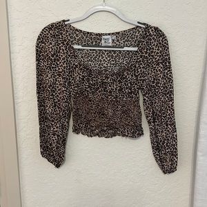 Princess Polly leopard crop top long sleeve